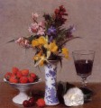 El bodegón de Bethrothal, pintor de flores Henri Fantin Latour
